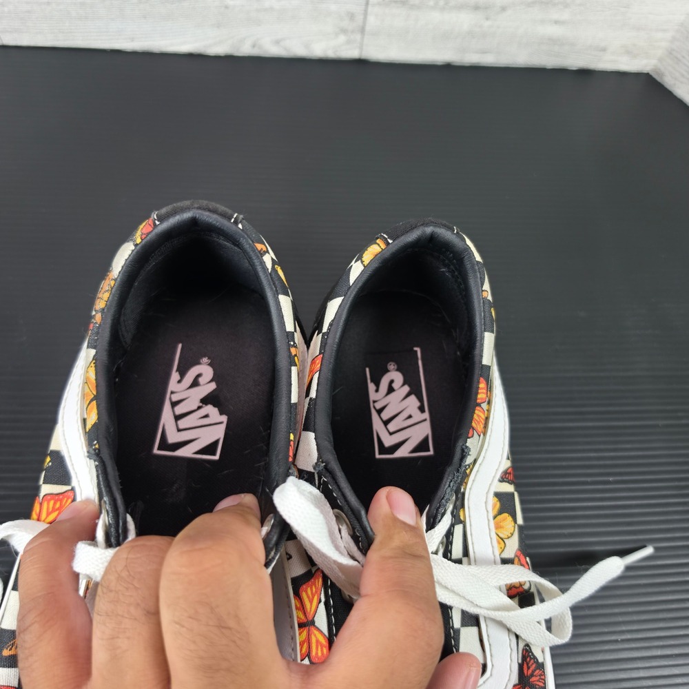 Vans Ward Womens 9 Black White Checkerboard Butterfly Low Top Sneakers 1500714 - Picture 10 of 10